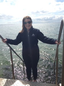 This is my "Hurry up and take the picture, the water is freezing!" face