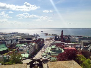 View of Helsingborg and the harbor
