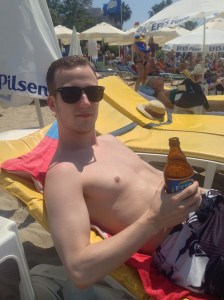 Nothing's more relaxing than a beer on the beach