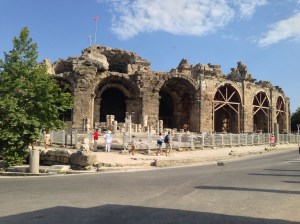 Outside of the amphitheater