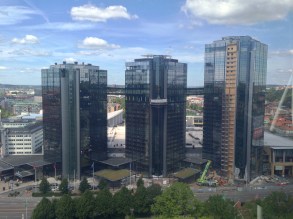 View of our hotel from the Ferris wheel
